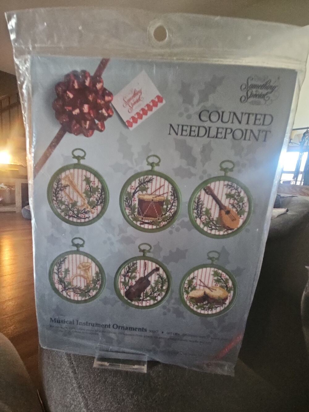 Something Special Musical Instruments Ornaments counted needlepoint kit